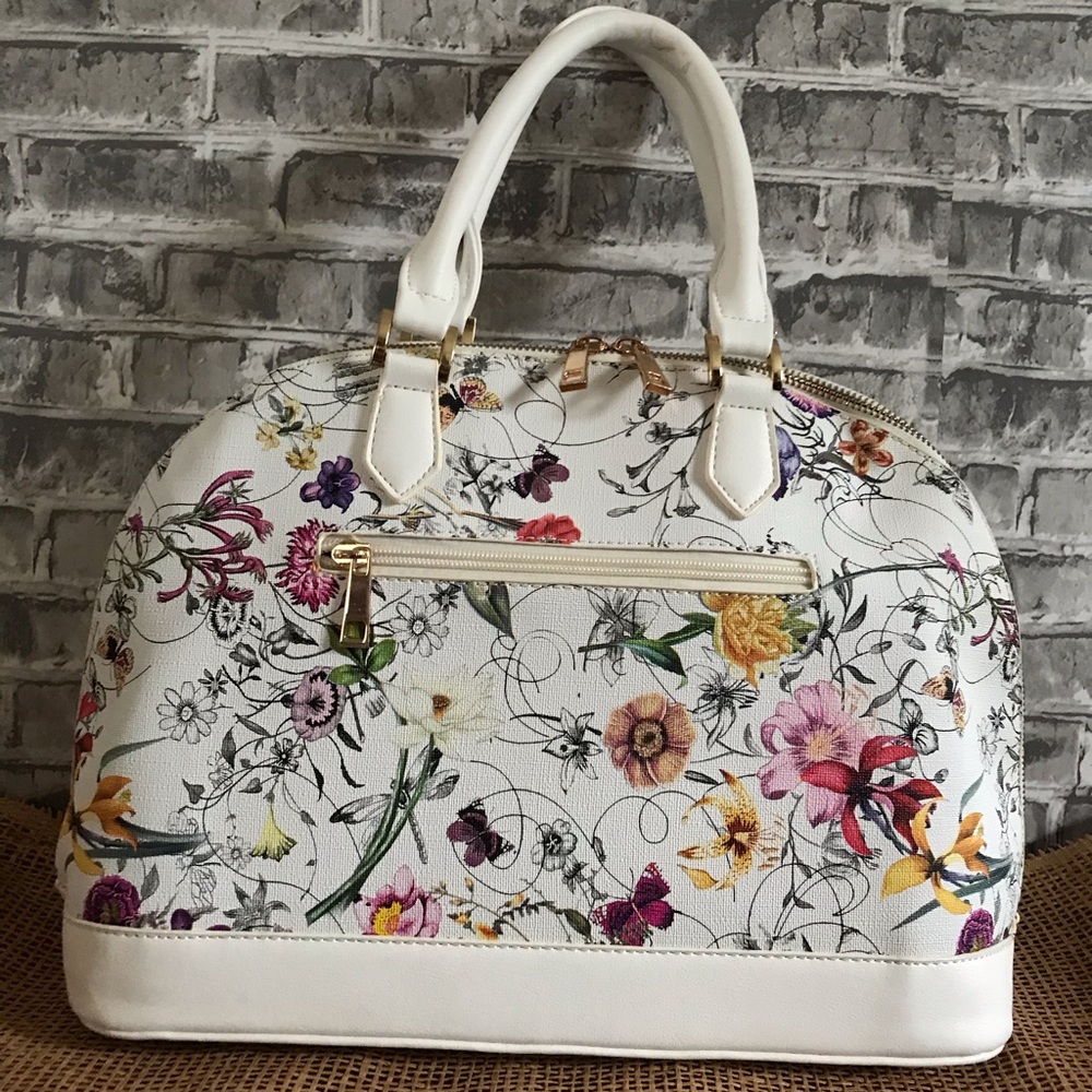Unbranded Floral White Satchel Bag